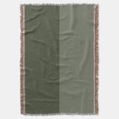 Tweetonige Moss Green Geweven Deken –  (Voorkant Verticaal)