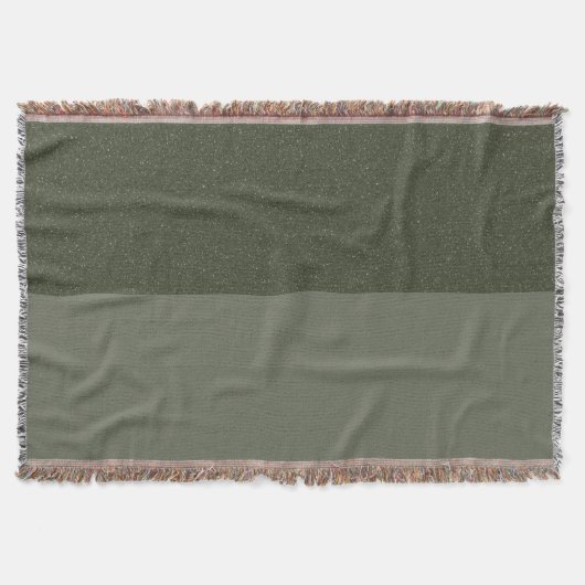 Tweetonige Moss Green Geweven Deken –  (Voorkant)