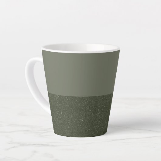 Tweetonige Moss Green Latte Mok - (Linkerhoek)