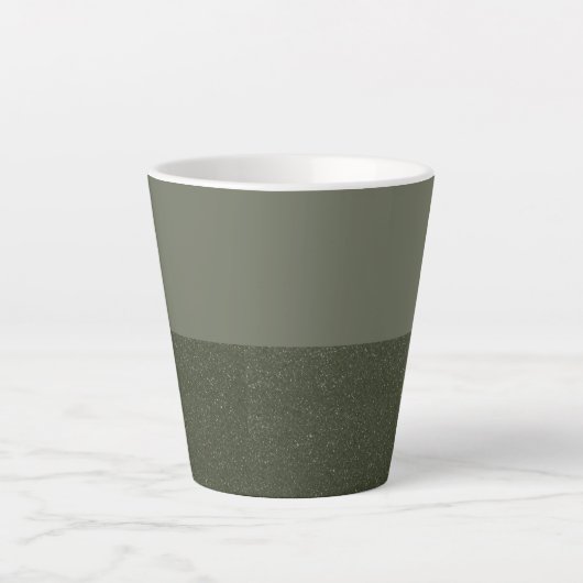 Tweetonige Moss Green Latte Mok - (Voorkant)