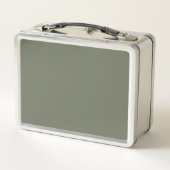 Tweetonige Moss Green Metal Lunchbox (Achterkant)