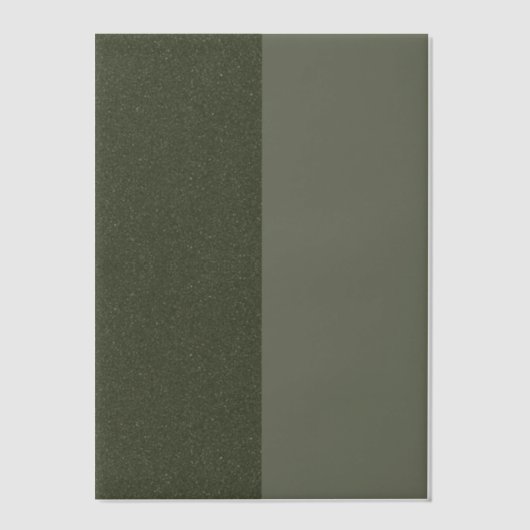 Tweetonige Moss Green Vellum Overlay – Uitnodigingen (Voorkant)