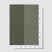 Tweetonige Moss Green Vellum Overlay – Uitnodigingen (Offset (Uitnodiging))