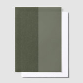 Tweetonige Moss Green Vellum Overlay – Uitnodigingen (Offset)