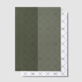 Tweetonige Moss Green Vellum Overlay –  Vellum Uitnodigingen (Offset (Uitnodiging))