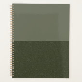 Tweetonige Moss Green Weekly Planner - (Voorkant)