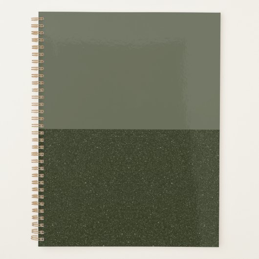 Tweetonige Moss Green Weekly Planner -  (Voorkant)