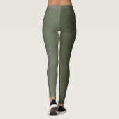 Tweetonige Moss Groene Leggings (mat + getextureer (Achterkant)