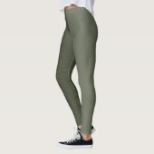 Tweetonige Moss Groene Leggings (mat + getextureer (Links)