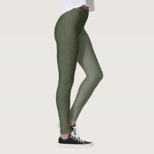 Tweetonige Moss Groene Leggings (mat + getextureer (Rechts)