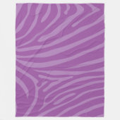 Tweetonige Paarse zebraprint Fleece Deken (Voorkant)