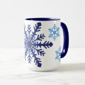 Tweetonige sneeuwvlokken mok (Voorkant rechts)