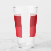 Tweetonige tomatenrode pint glazen beker - (Rechts)