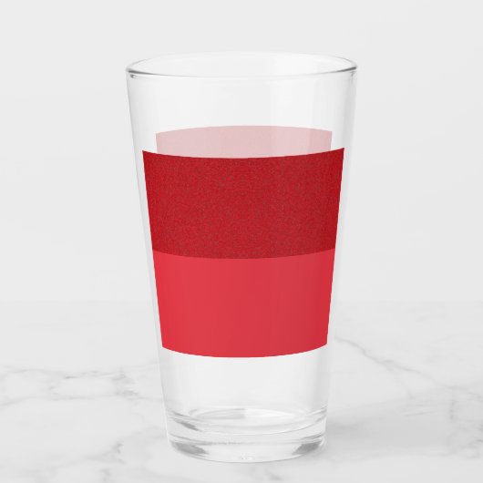 Tweetonige tomatenrode pint glazen beker - (Voorkant)
