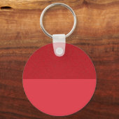Tweetonige tomatenrode ronde Sleutelhanger -  (Voorkant)
