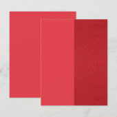 Tweetonige Tomato Red Noise-uitnodiging – Aanpasse Kaart (Voorkant / Achterkant)