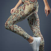 Tweetonige Yoga  Cyan Magenta William Morris Leggings
