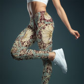 Tweetonige Yoga  Cyan Magenta William Morris Leggings