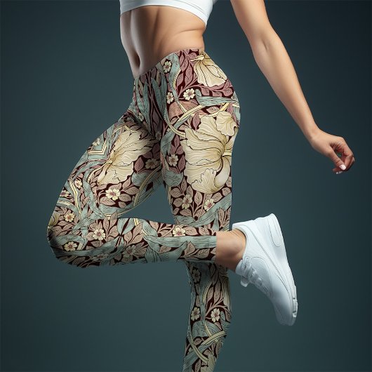 Tweetonige Yoga  Cyan Magenta William Morris Leggings