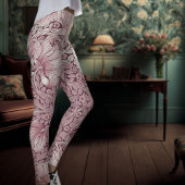 Tweetonige Yoga Dusty Magenta William Morris Leggings