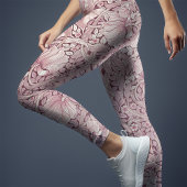 Tweetonige Yoga Dusty Magenta William Morris Leggings