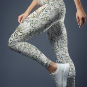 Tweetonige Yoga  Groene Schets Outline Morris Leggings