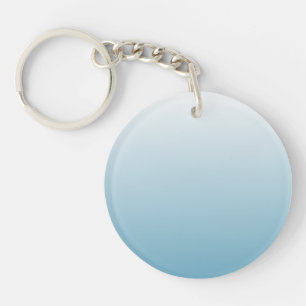 Tweetoongradiënt ombre engel blauw sleutelhanger