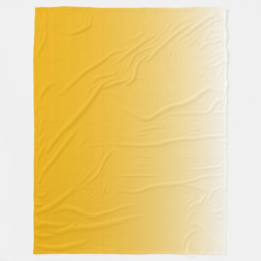 Tweetoongradiënt ombre geel fleece deken (Voorkant)