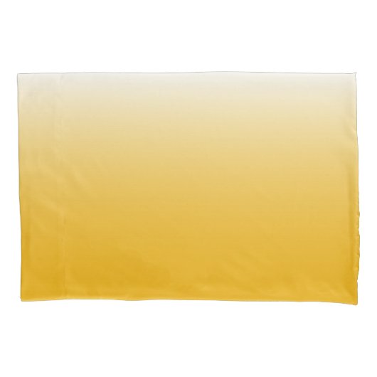 Tweetoongradiënt ombre geel kussensloop (Voorkant)