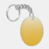 Tweetoongradiënt ombre geel sleutelhanger (Voorkant Links)