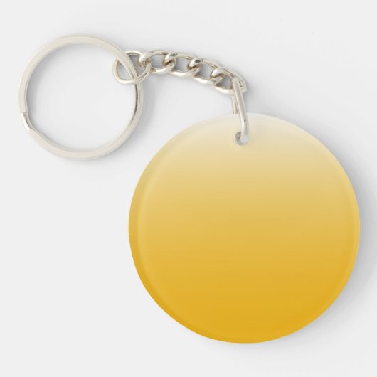 Tweetoongradiënt ombre geel sleutelhanger (Voorkant)