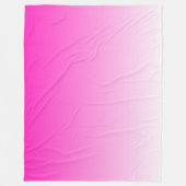Tweetoongradiënt ombre warme roze fleece deken (Voorkant)