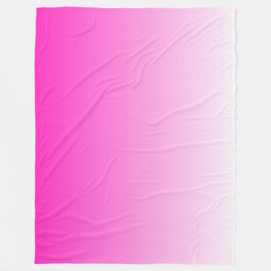 Tweetoongradiënt ombre warme roze fleece deken (Voorkant)