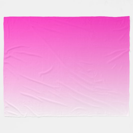 Tweetoongradiënt ombre warme roze fleece deken (Voorkant (Horizontaal))