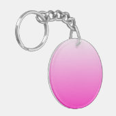 Tweetoongradiënt ombre warme roze sleutelhanger (Voorkant Links)