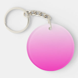 Tweetoongradiënt ombre warme roze sleutelhanger