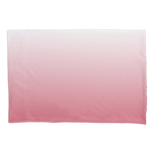 Tweetoongradiënt ombre zalm roze kussensloop (Voorkant)