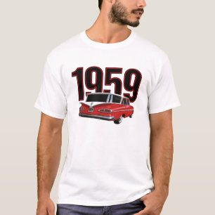 Tweetoonroodwitte kwikwagen uit 1959, Chevrolet st T-shirt