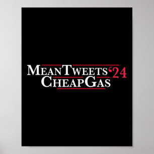 Tweets 24 Goedkope Gas Prijs Gas Trump 2024 Poster