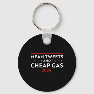 Tweets en goedkope Gas Funny 2024 Pro Trump Mannen Sleutelhanger