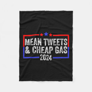 Tweets en goedkope Gas Grappig 2024 Pro Trump Fleece Deken