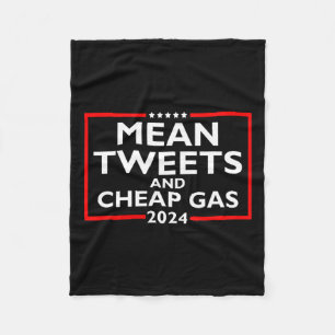 Tweets en goedkope Gas Grappig 2024 Pro-Trump verk Fleece Deken