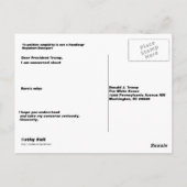 Tweets Trump Truth Briefkaart (Achterkant)