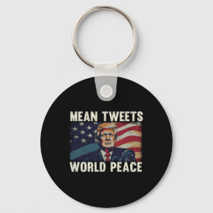 Tweets Wereldvrede Donald Trump Patriottisch Sleutelhanger