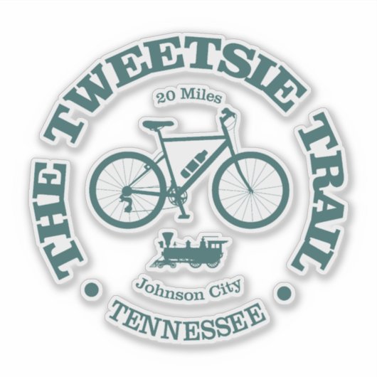 Tweetsie Trail (fietsen) Sticker (Voorkant)