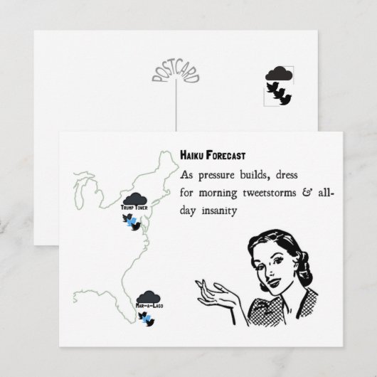 Tweetstorms Haiku Briefkaart (Voorkant / Achterkant)