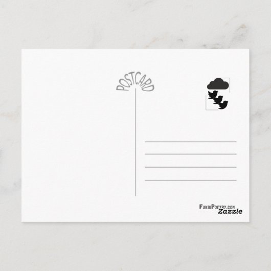 Tweetstorms Haiku Briefkaart (Achterkant)