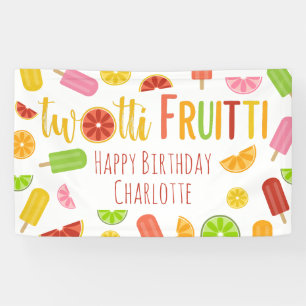 Tweetti Fruitti Citrus Ice Pop Tweede verjaardag Spandoek
