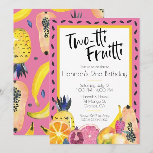 Tweetti fruitti tropische vruchten met de tweede g kaart (Voorkant / Achterkant)
