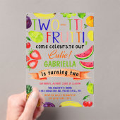 Tweetti Frutti 2e verjaardag Acryl Uitnodigingen (Insitu (Draagbaar))